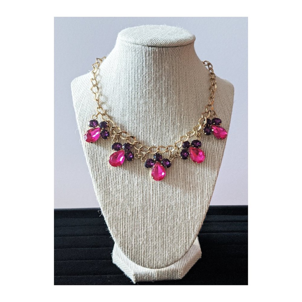 Talbots Pink and Purple stone necklace